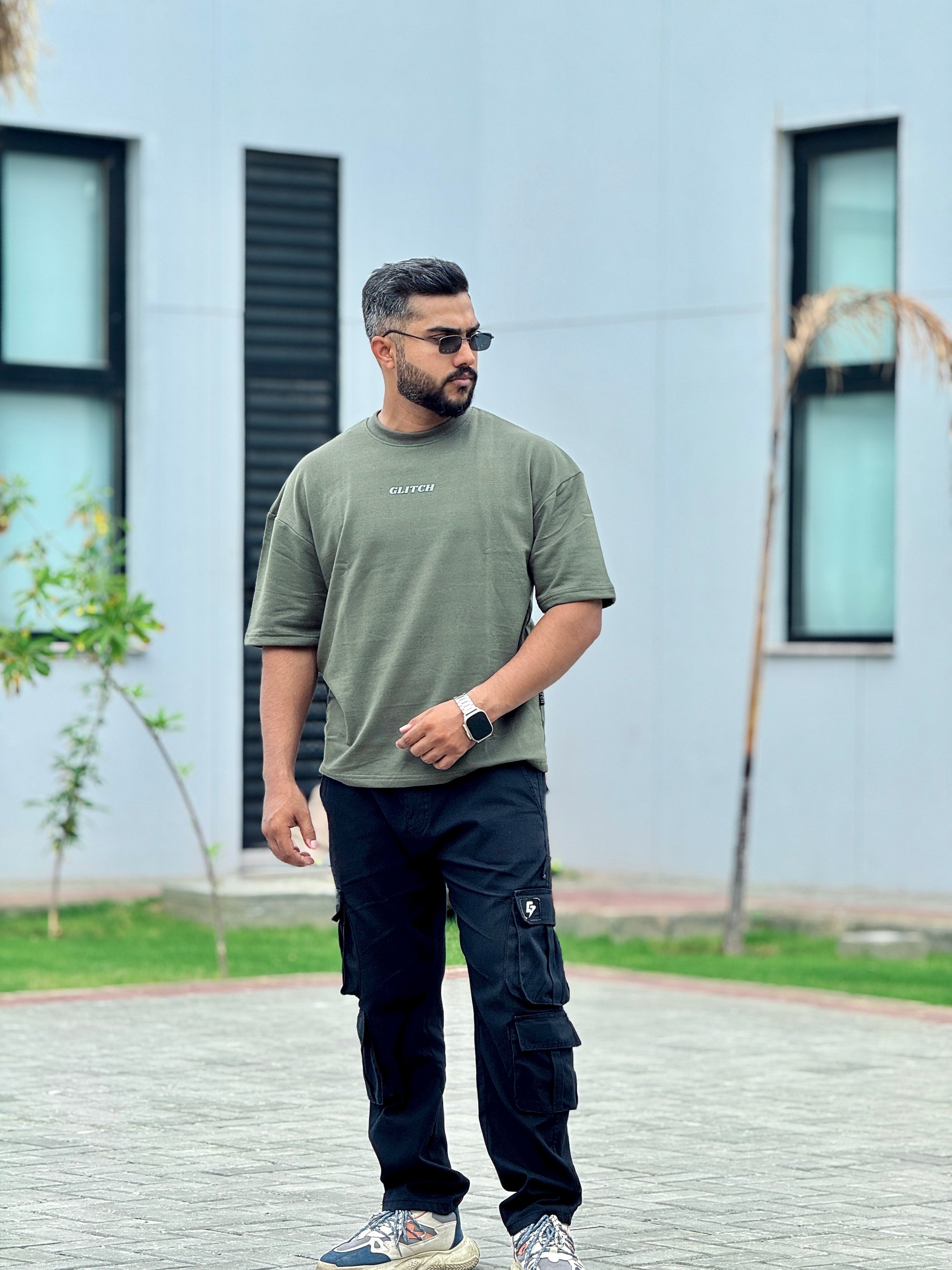 Olive Green Essential Oversized Tee