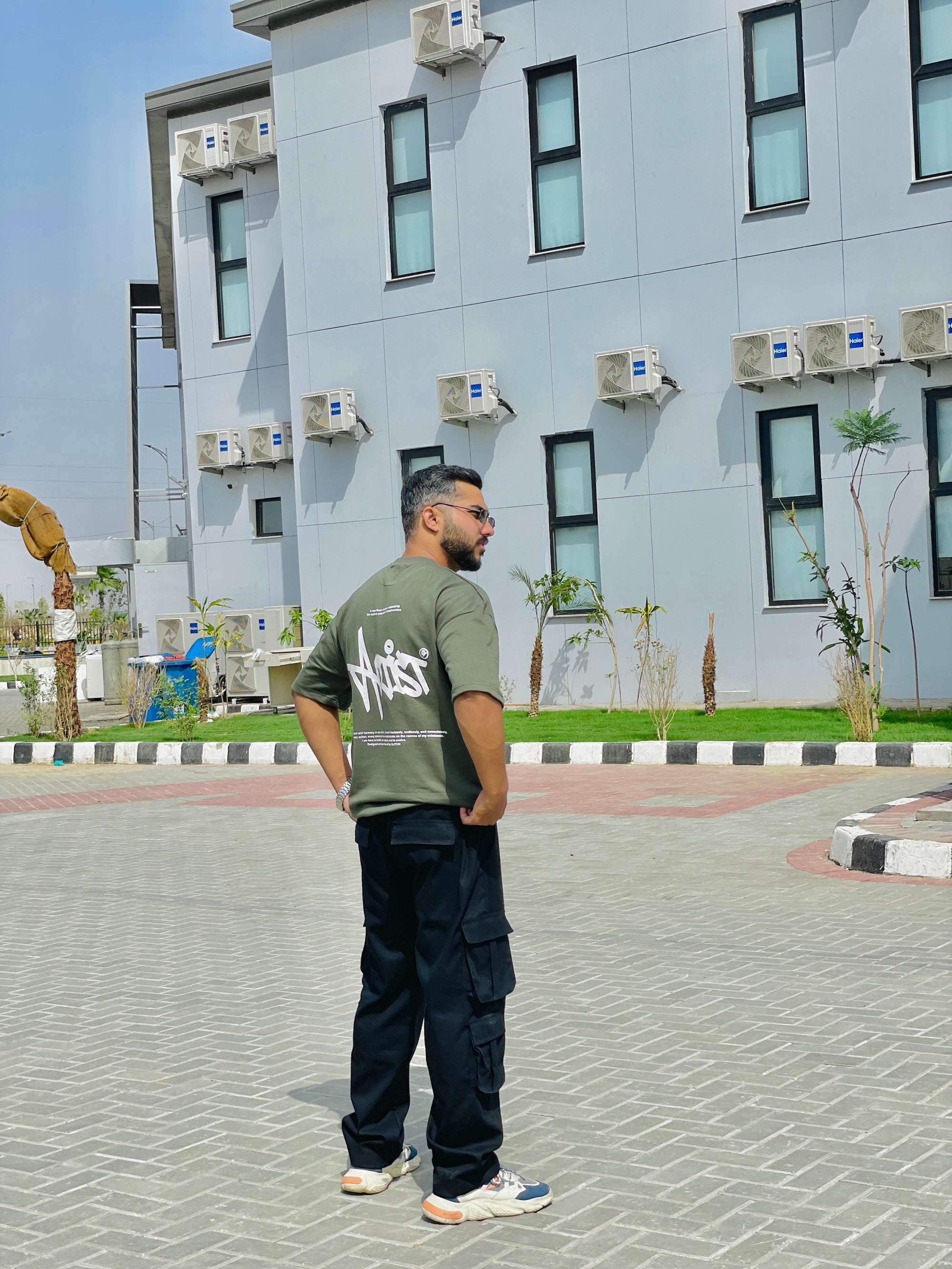 Artist Olive Green Oversized Tee