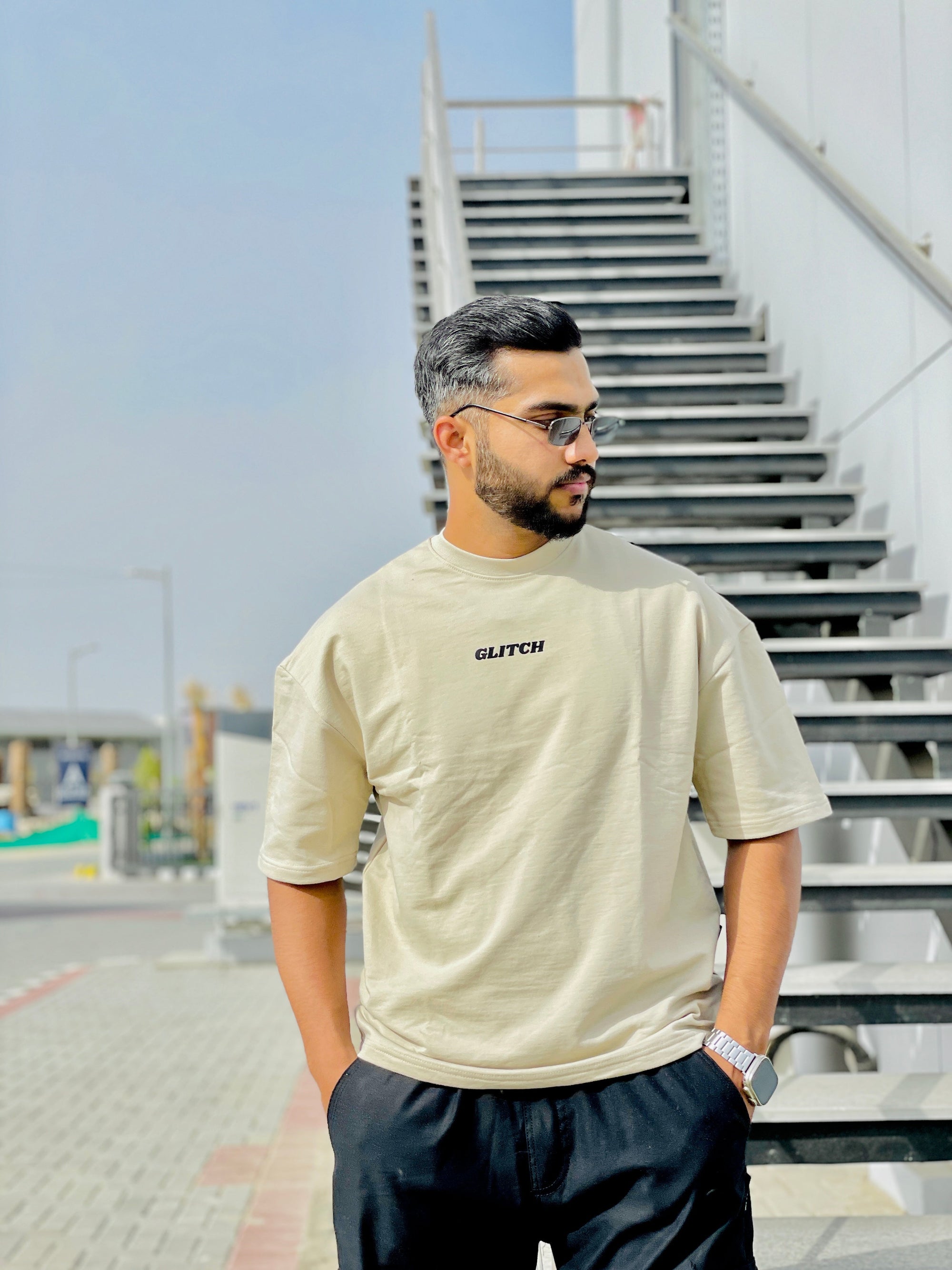 Beige Essential Oversized Tee