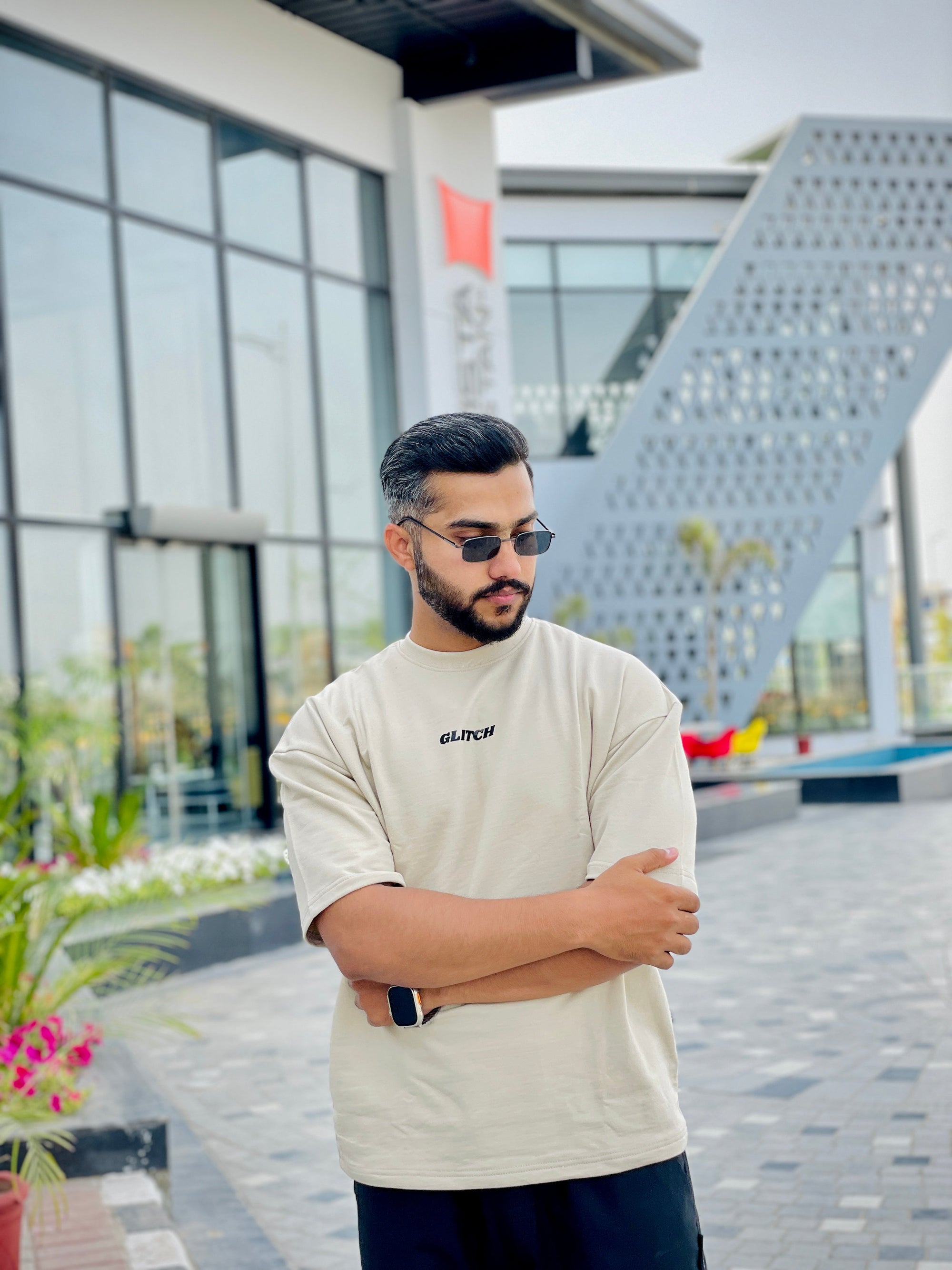 Beige Essential Oversized Tee