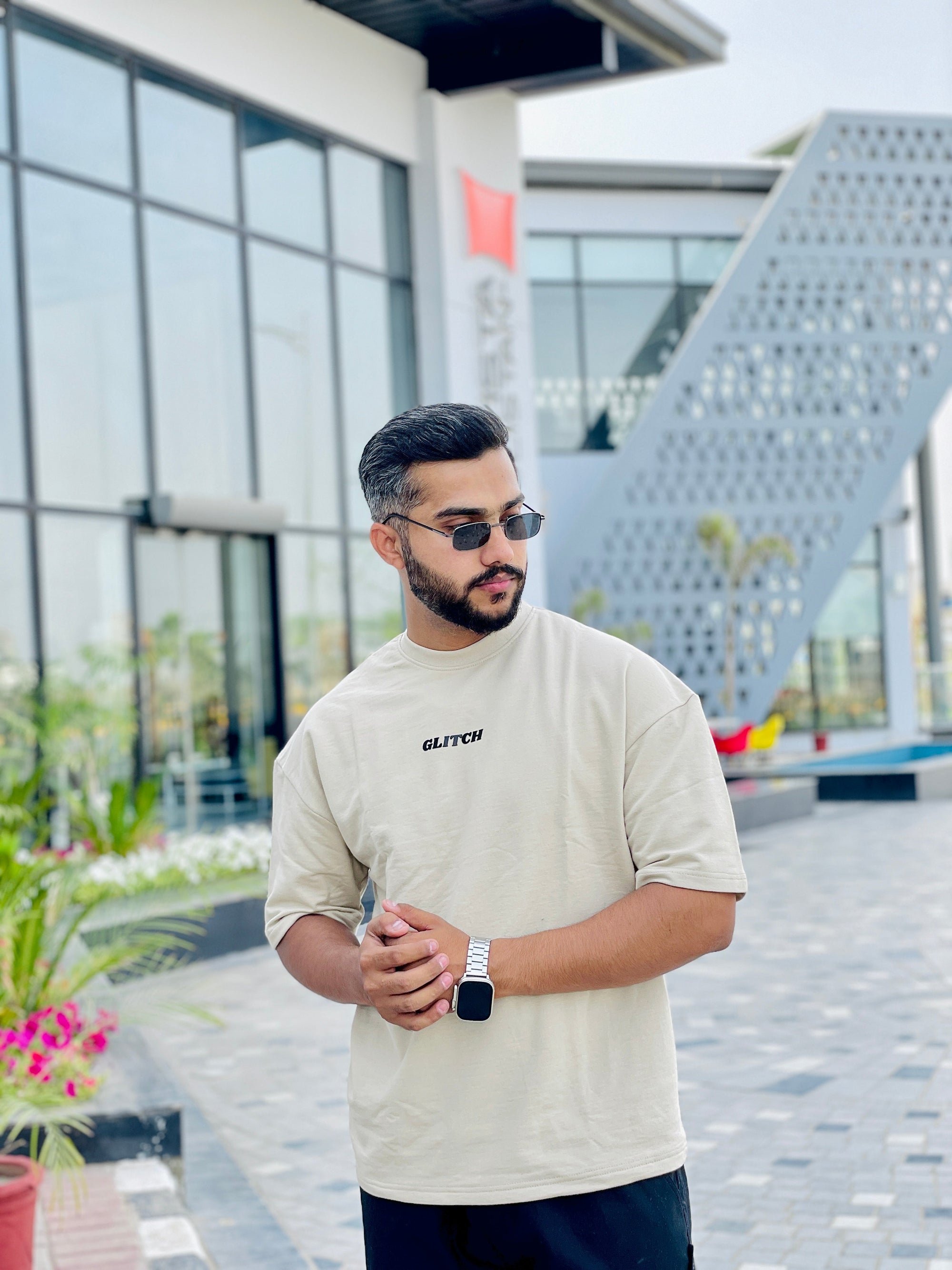 Beige Essential Oversized Tee