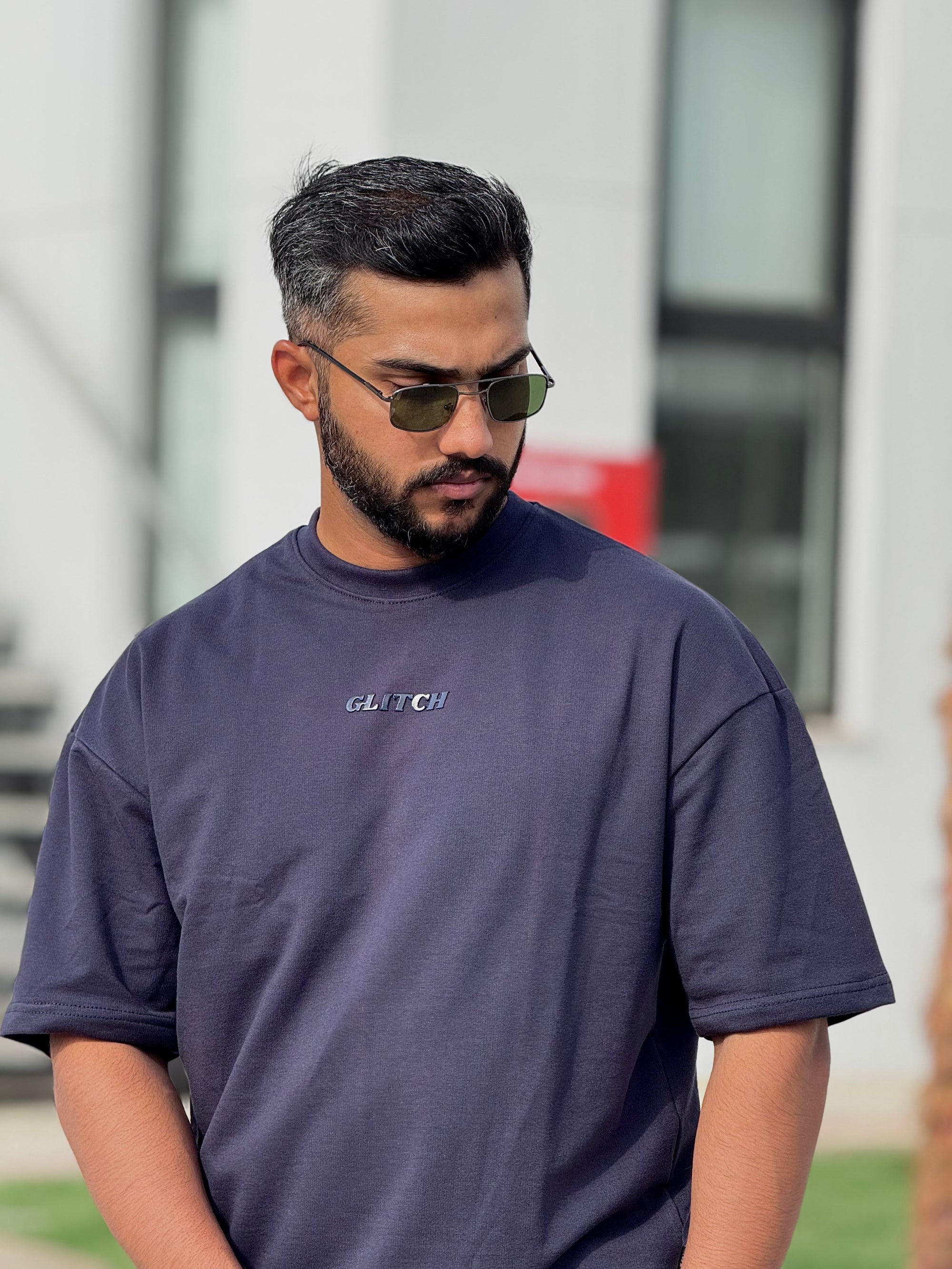 Navy Blue Essential Oversized Tee