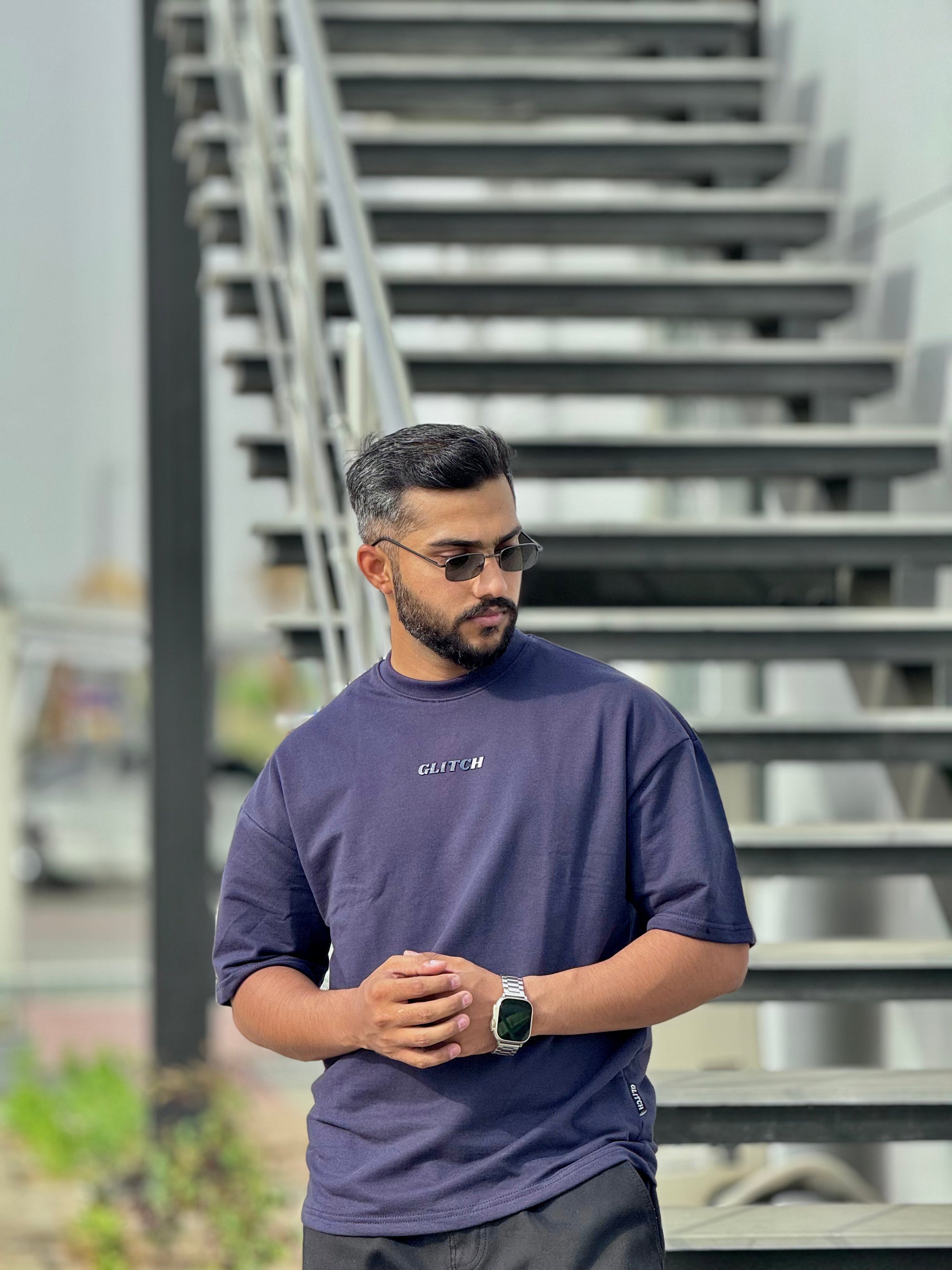Navy Blue Essential Oversized Tee