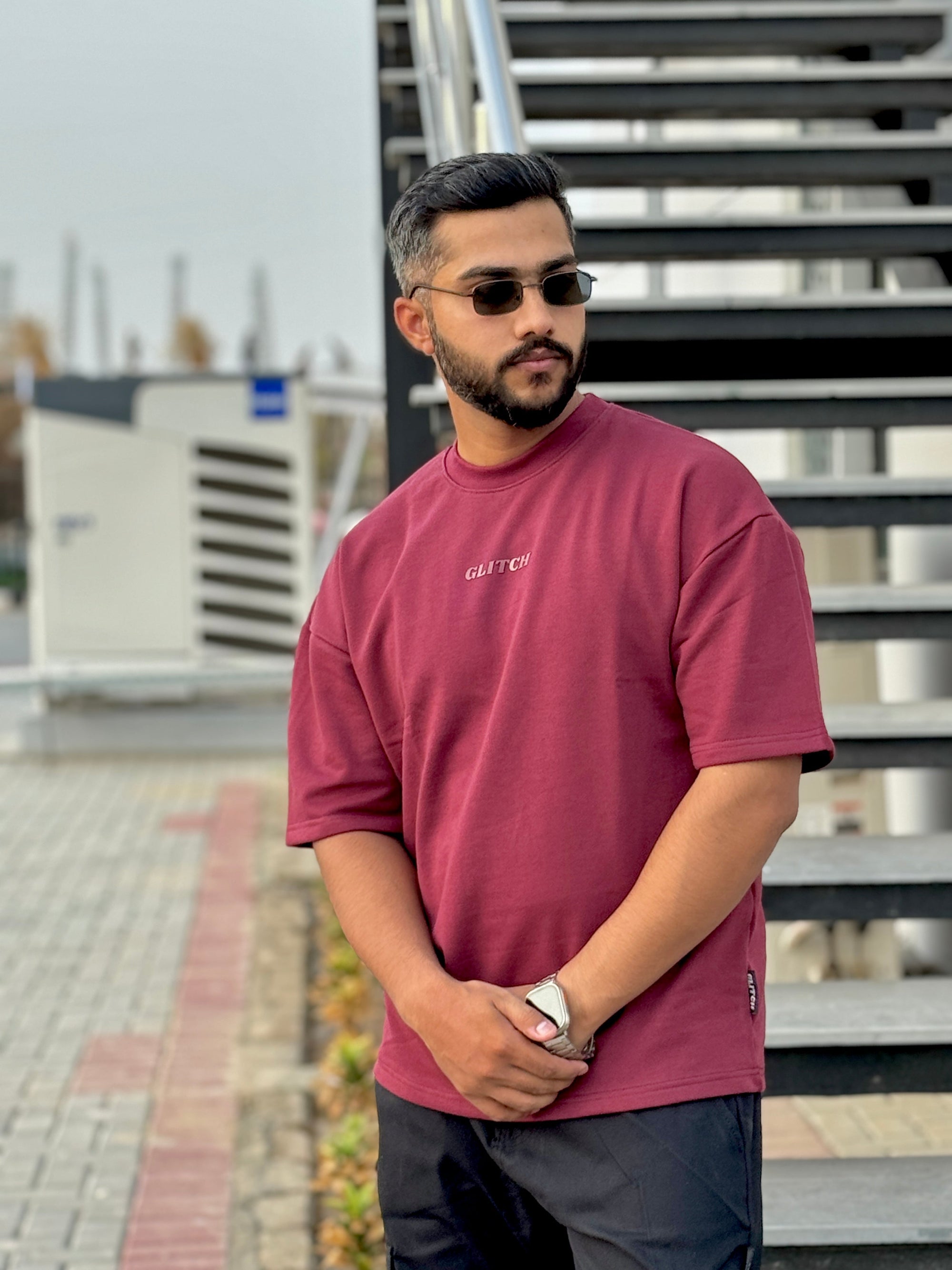 Maroon Essential Oversized Tee