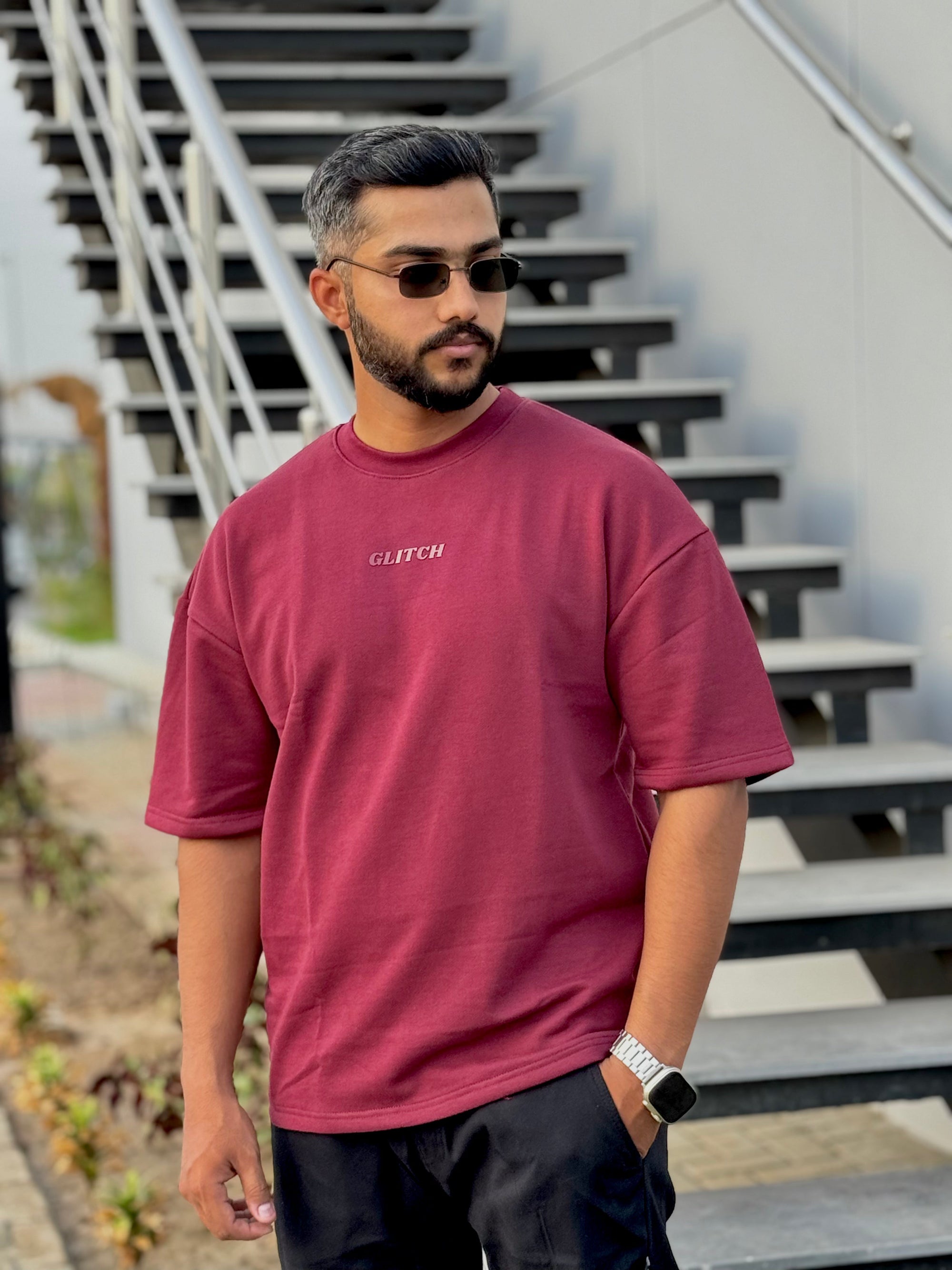 Maroon Essential Oversized Tee