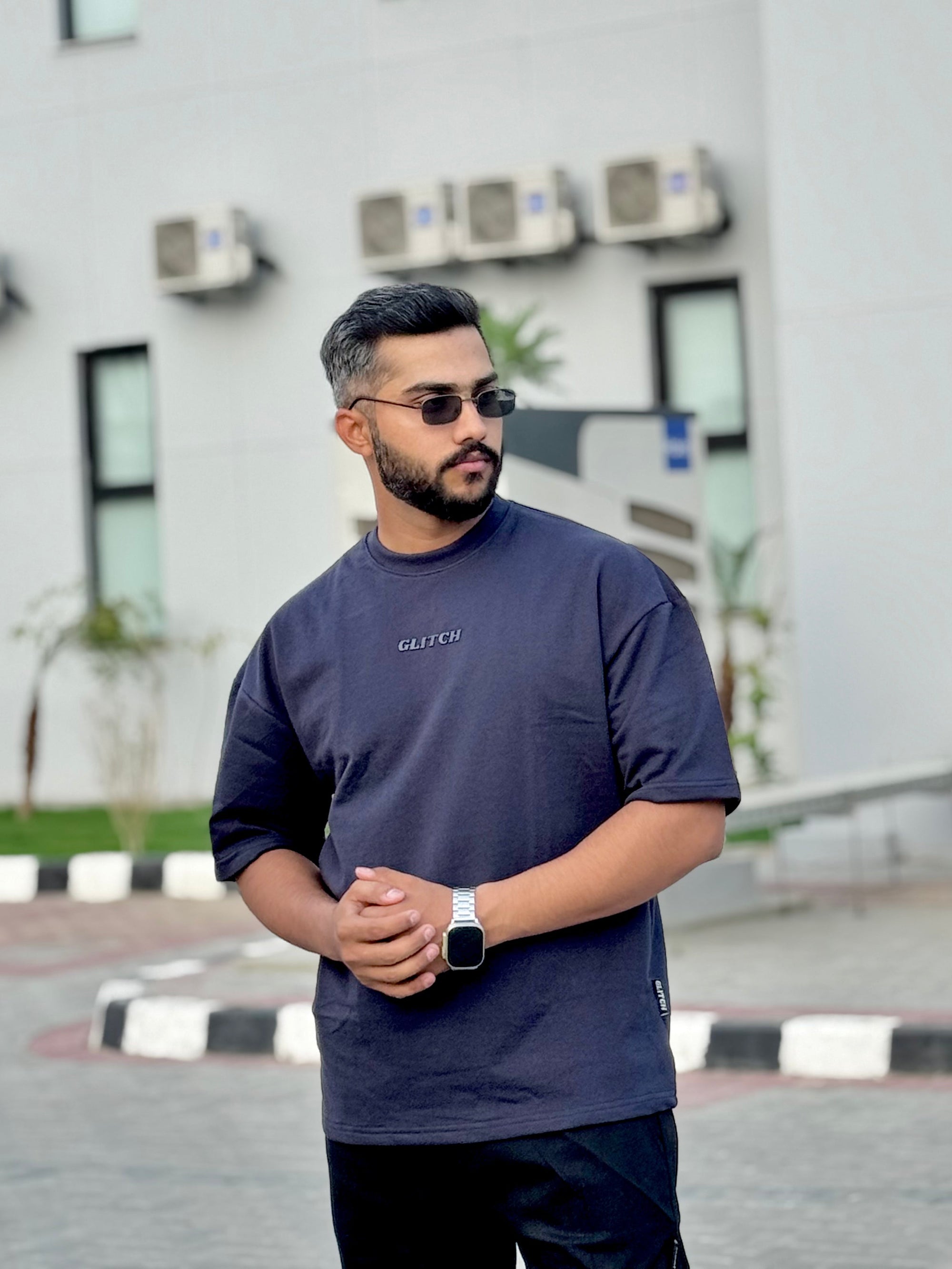 Navy Blue Essential Oversized Tee