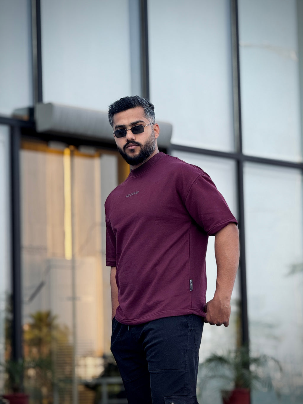 Maroon Essential Oversized Tee