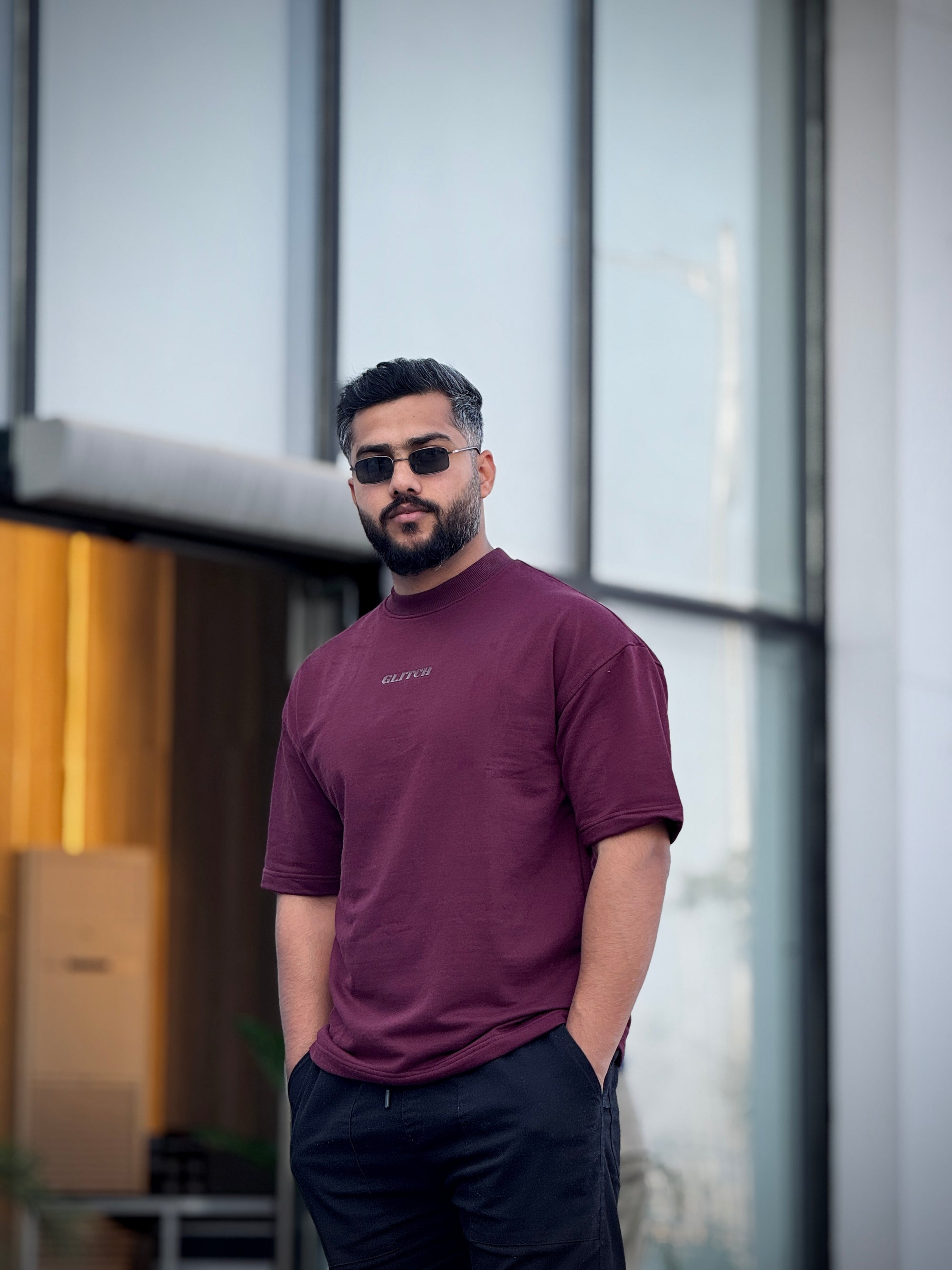 Maroon Essential Oversized Tee