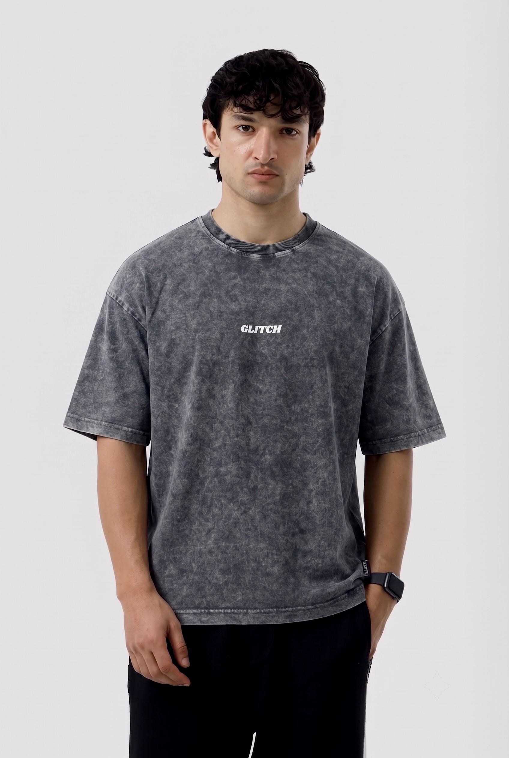 Gray 'ACID WASHED' Oversized Tee