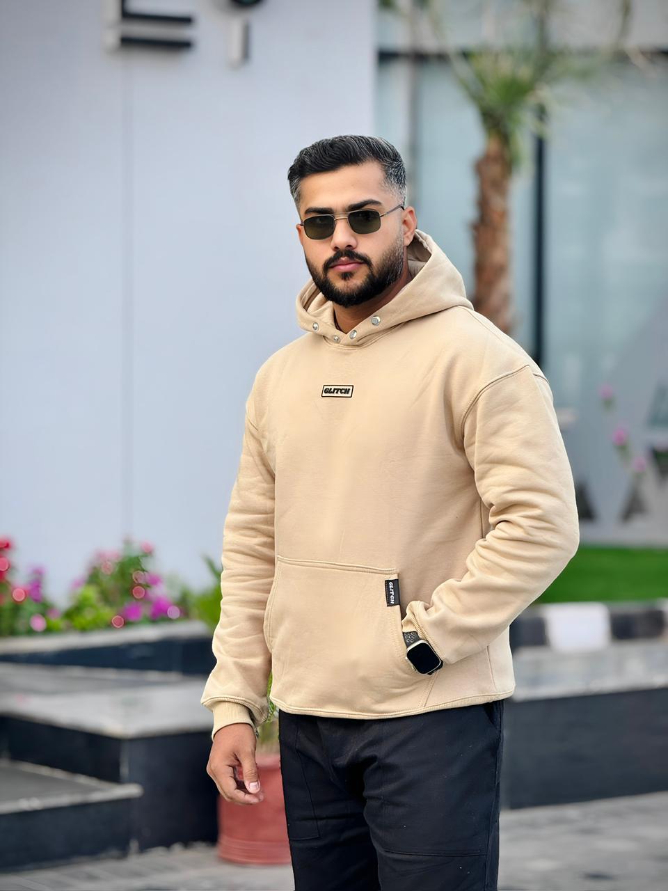 Beige Essential Oversized Hoodie