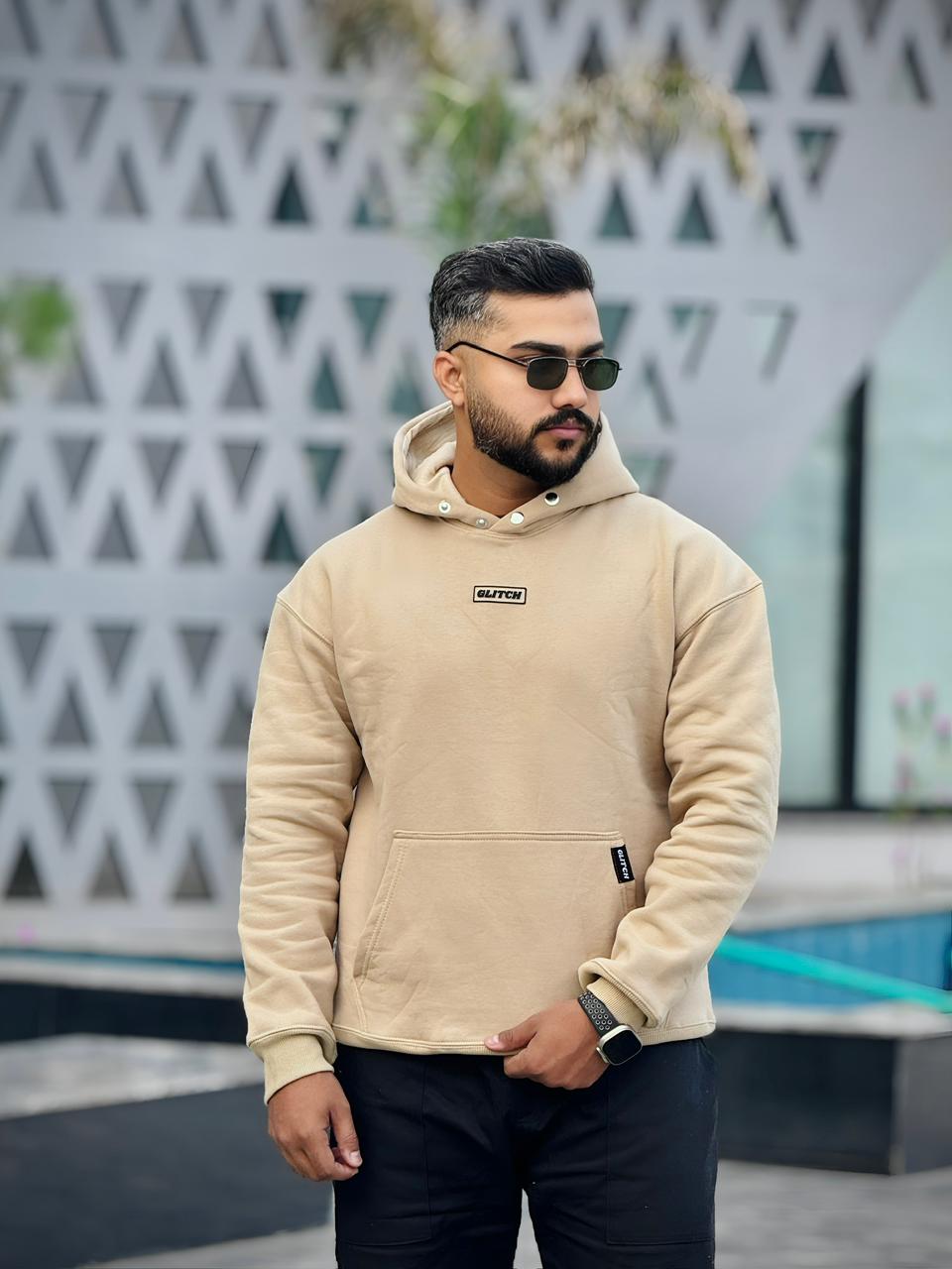 Beige Essential Oversized Hoodie