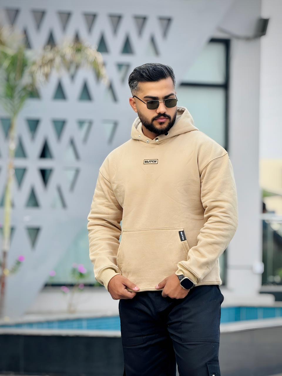 Beige Essential Oversized Hoodie