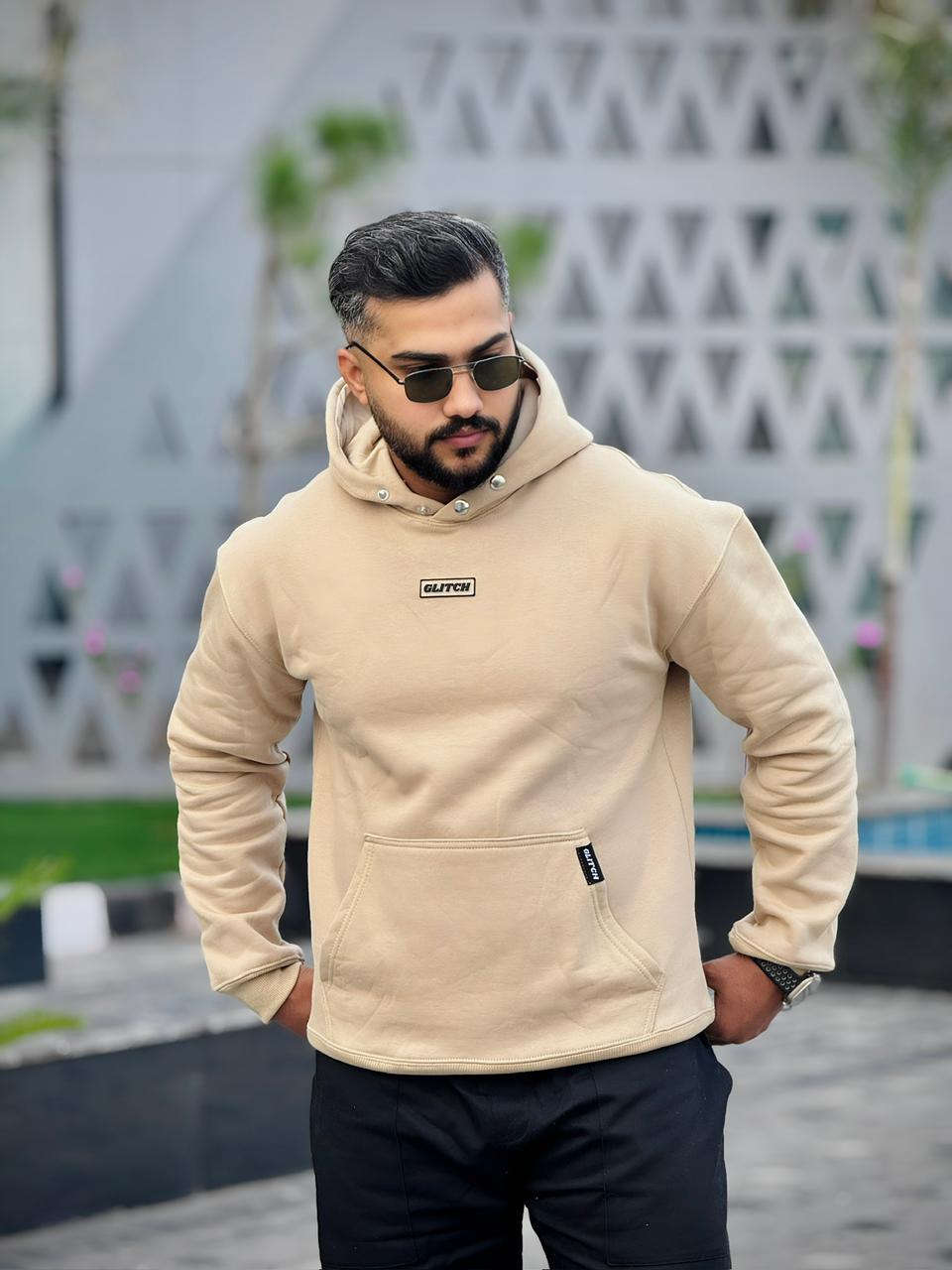 Beige Essential Oversized Hoodie