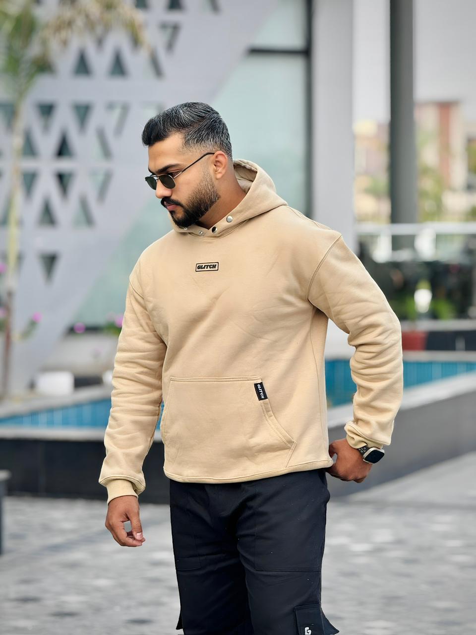 Beige Essential Oversized Hoodie