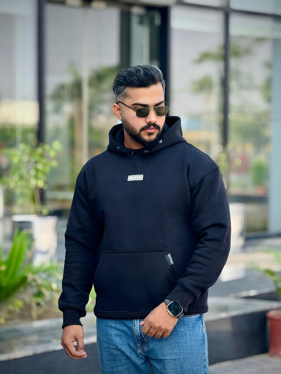 Black Essential Oversized Hoodie