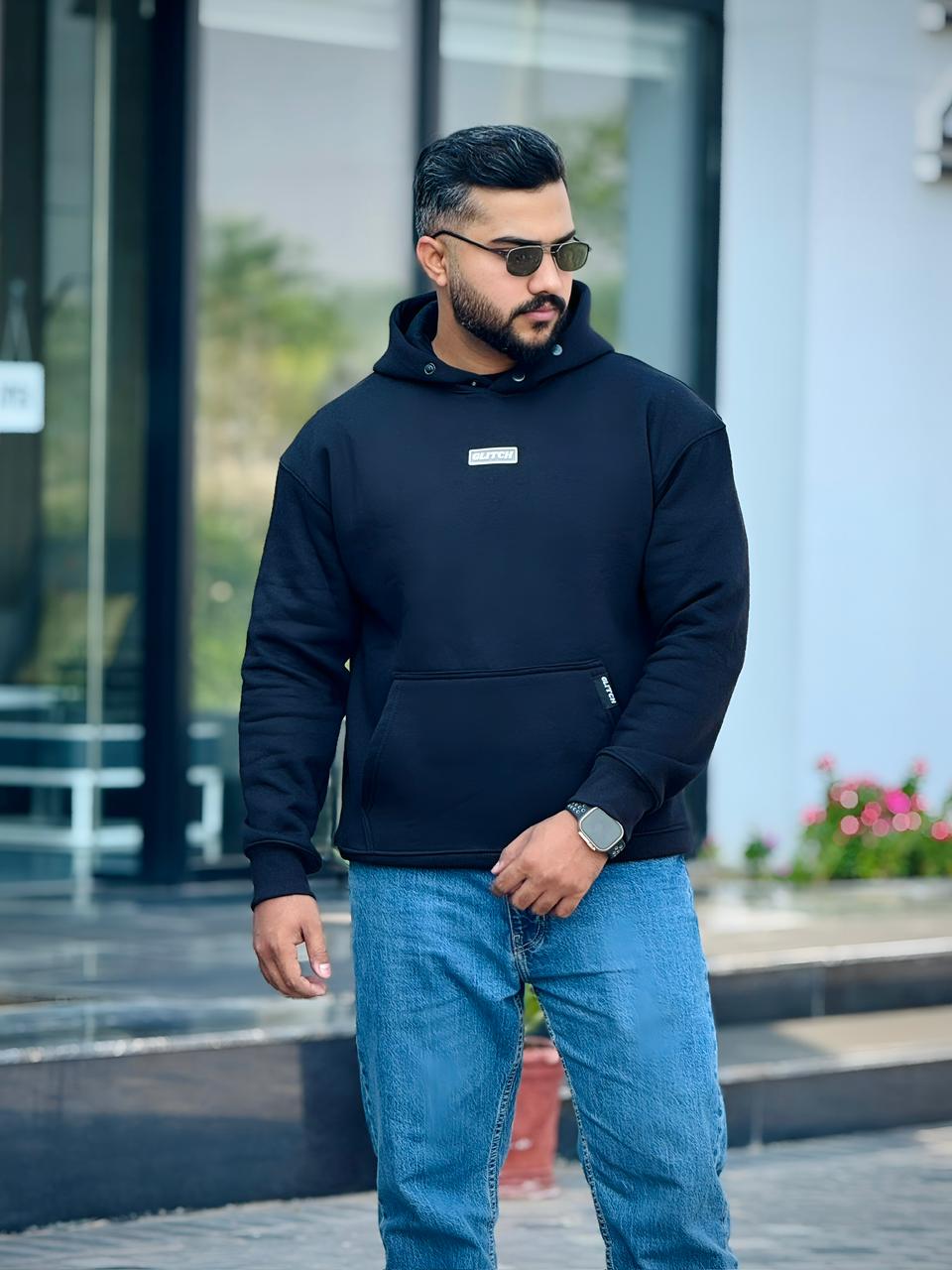 Black Essential Oversized Hoodie