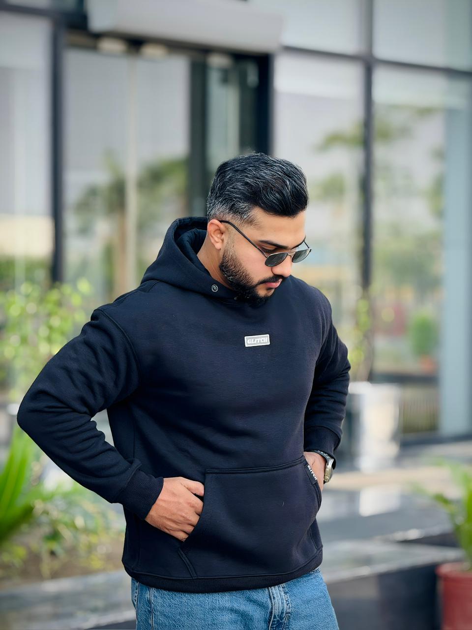 Black Essential Oversized Hoodie