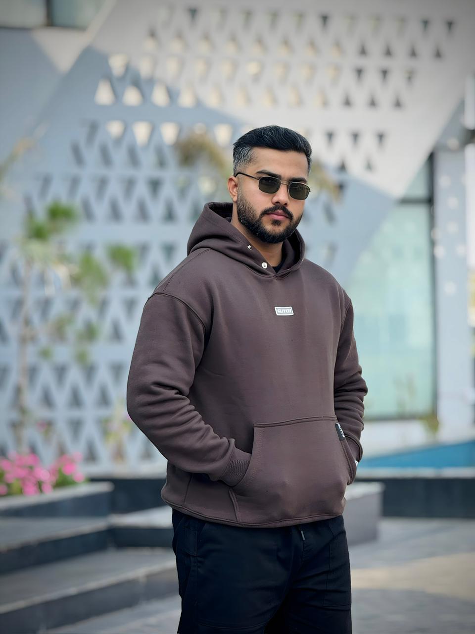 Brown Essential Oversized Hoodie