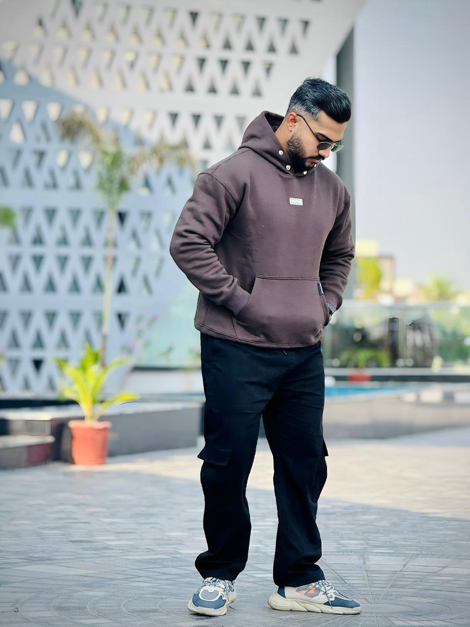 Brown Essential Oversized Hoodie