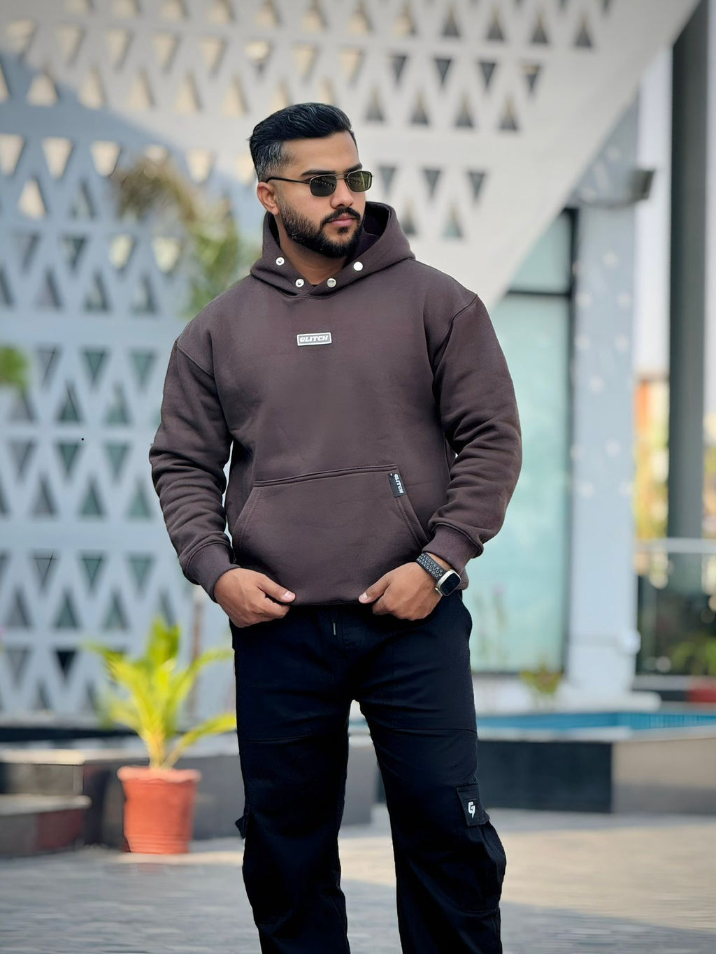 Brown Essential Oversized Hoodie