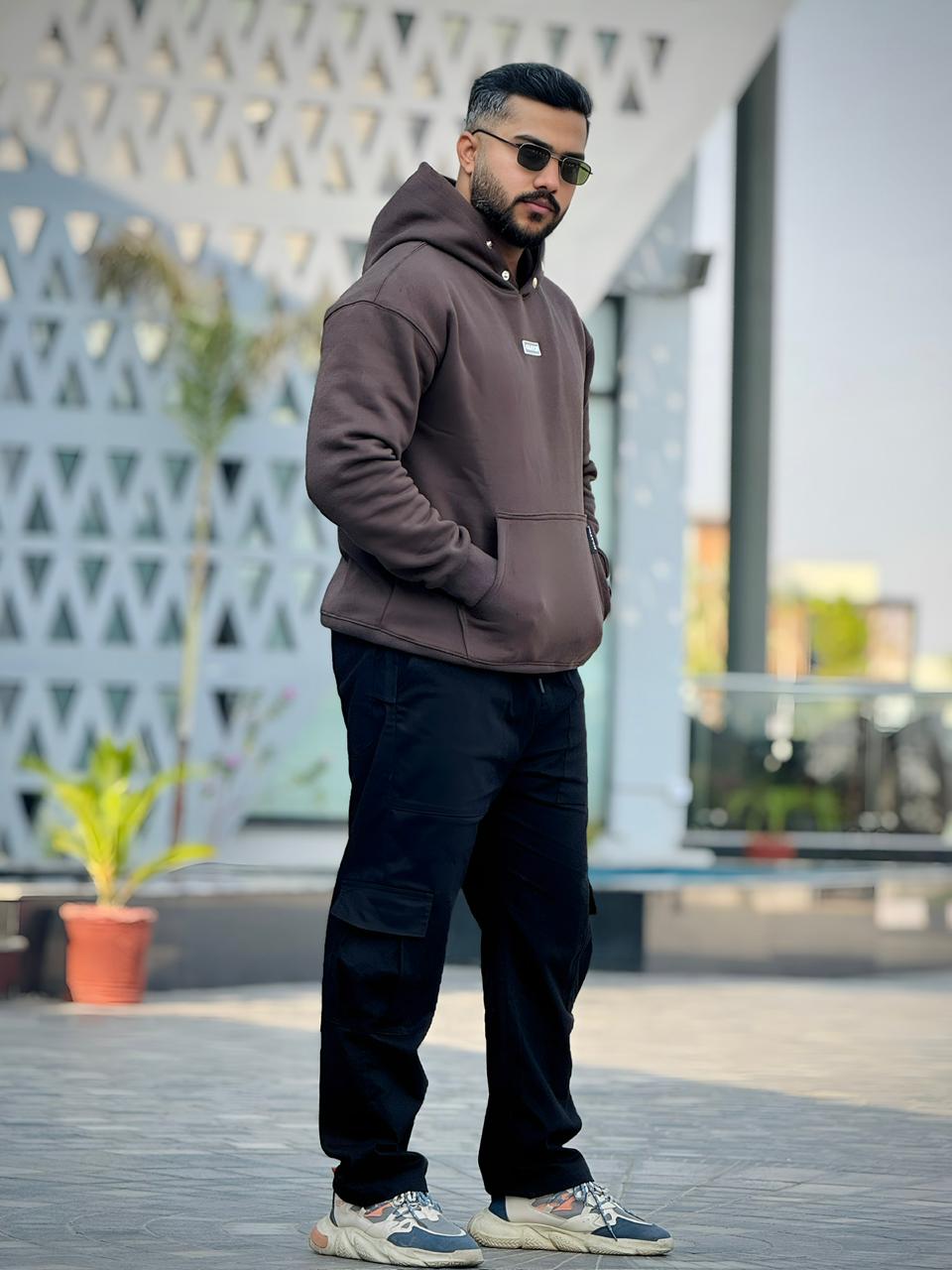 Brown Essential Oversized Hoodie