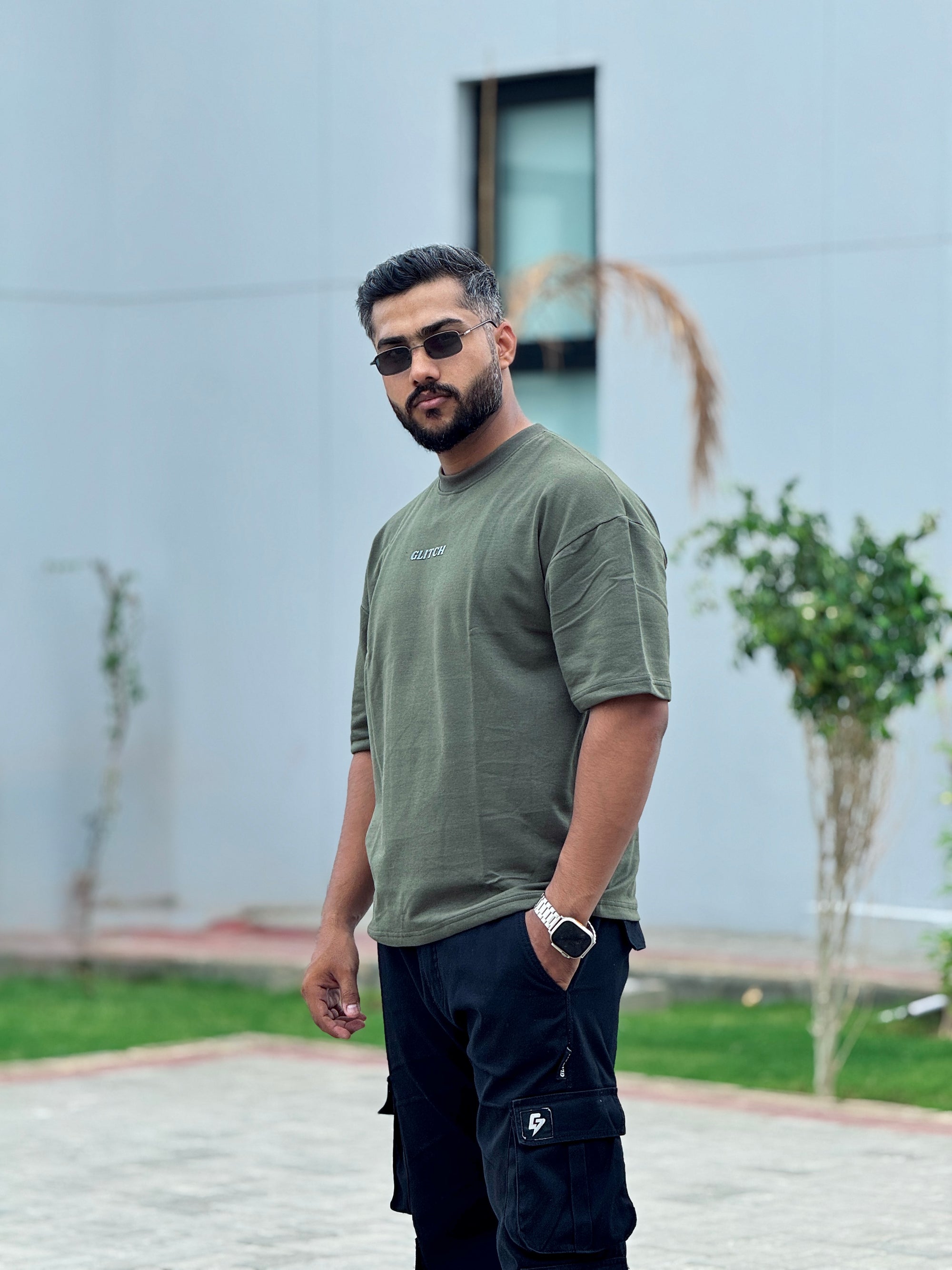 Olive Green Essential Oversized Tee