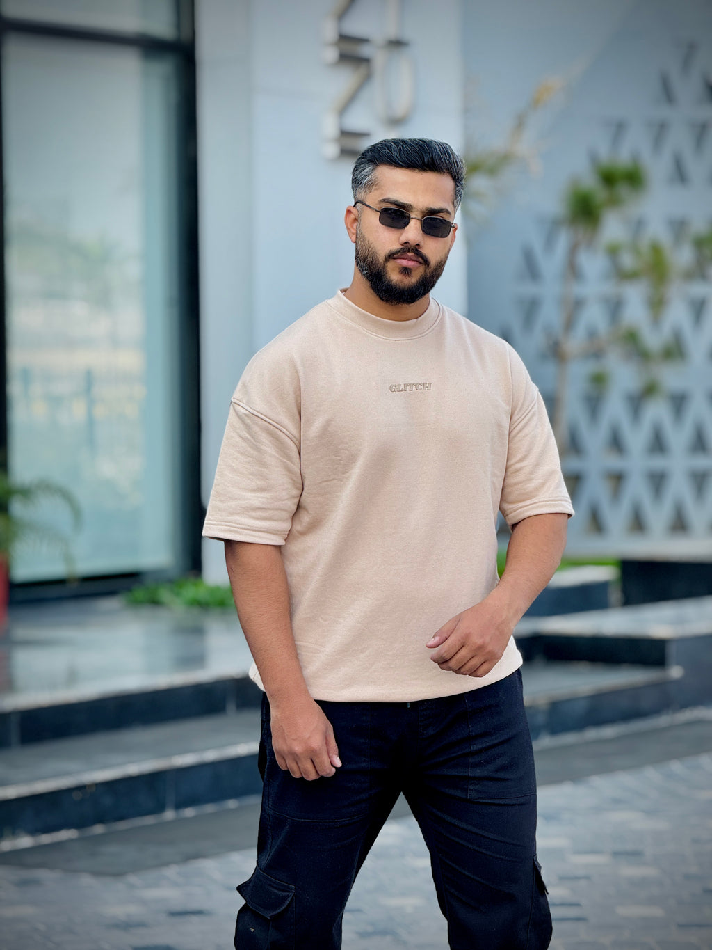 Beige Essential Oversized Tee