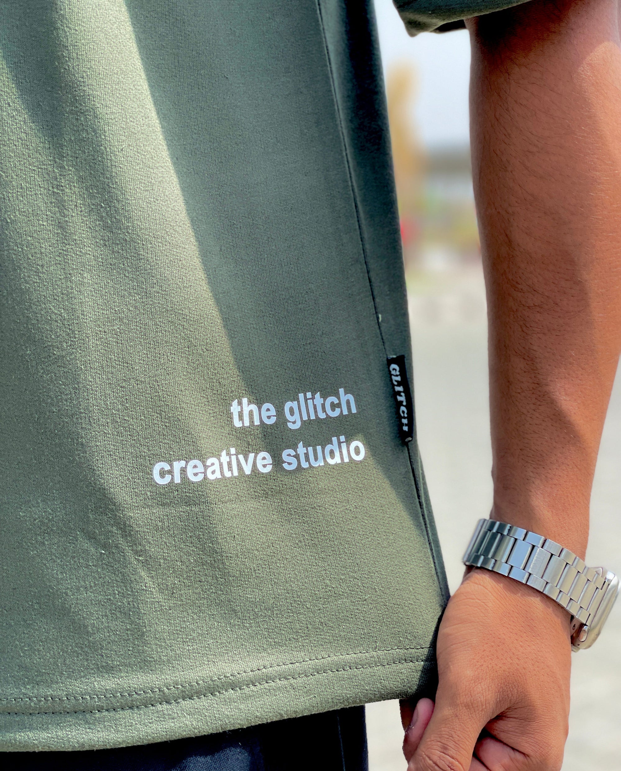 Artist Olive Green Oversized Tee