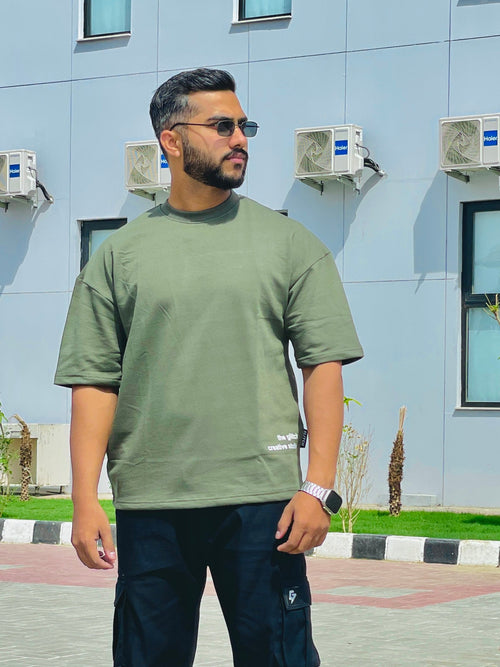 Artist Olive Green Oversized Tee