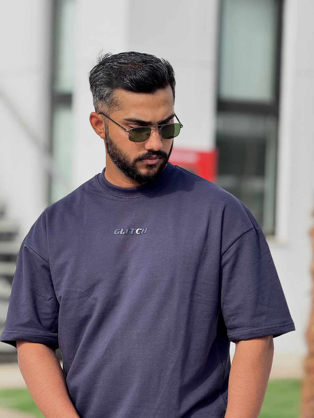 Navy Blue Essential Oversized Tee