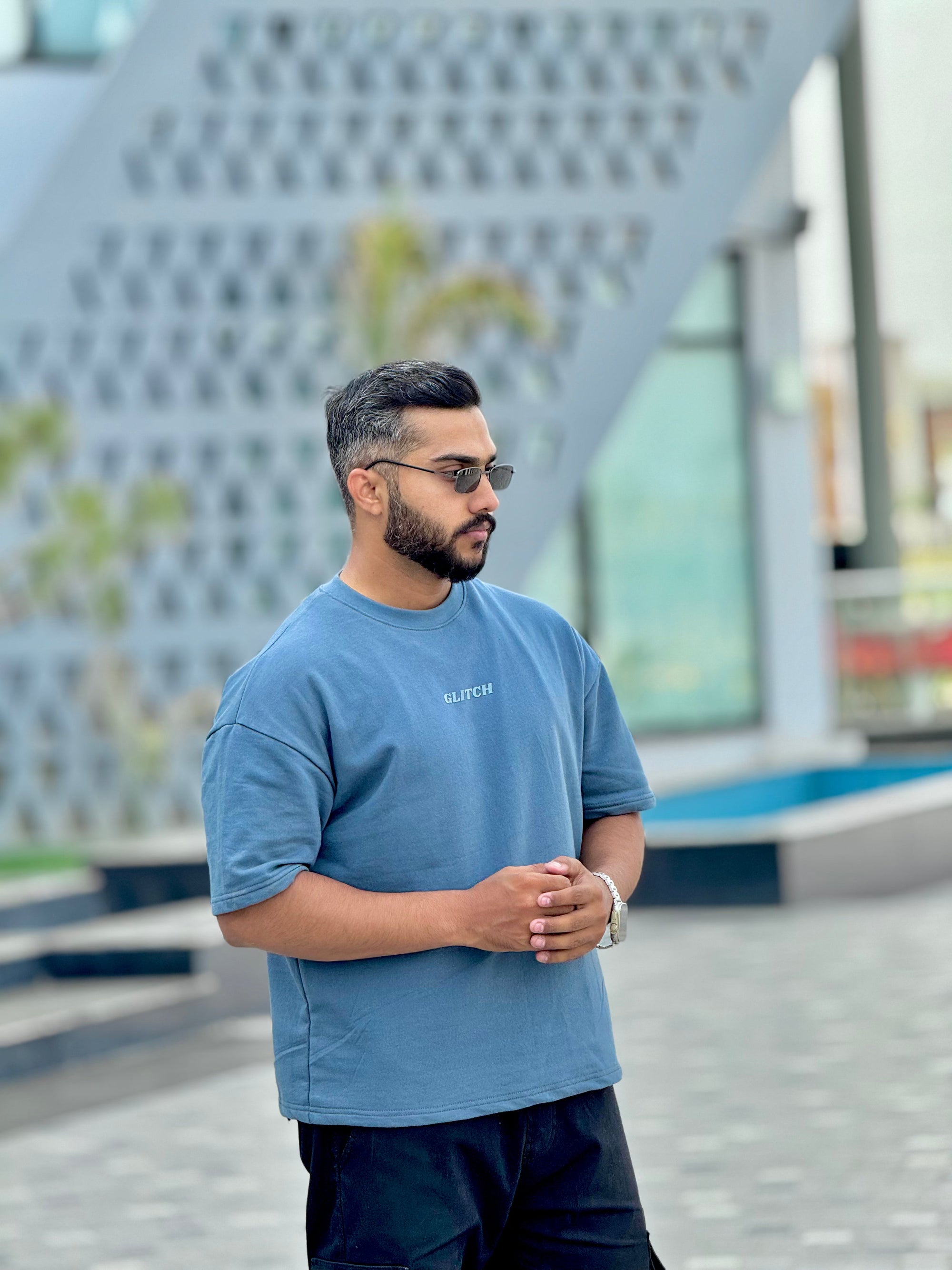 Slate Blue Essential Oversized Tee