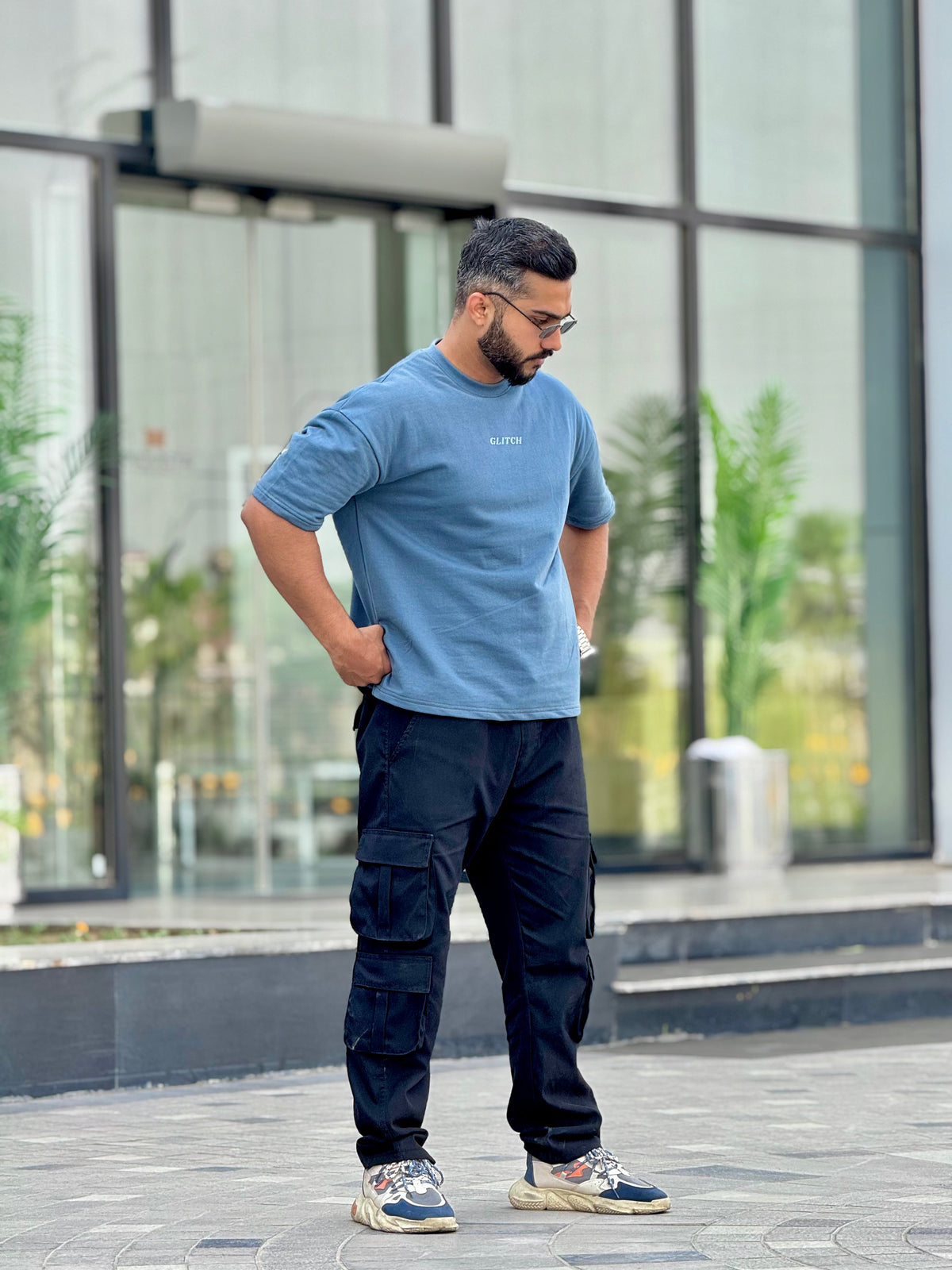 Slate Blue Essential Oversized Tee