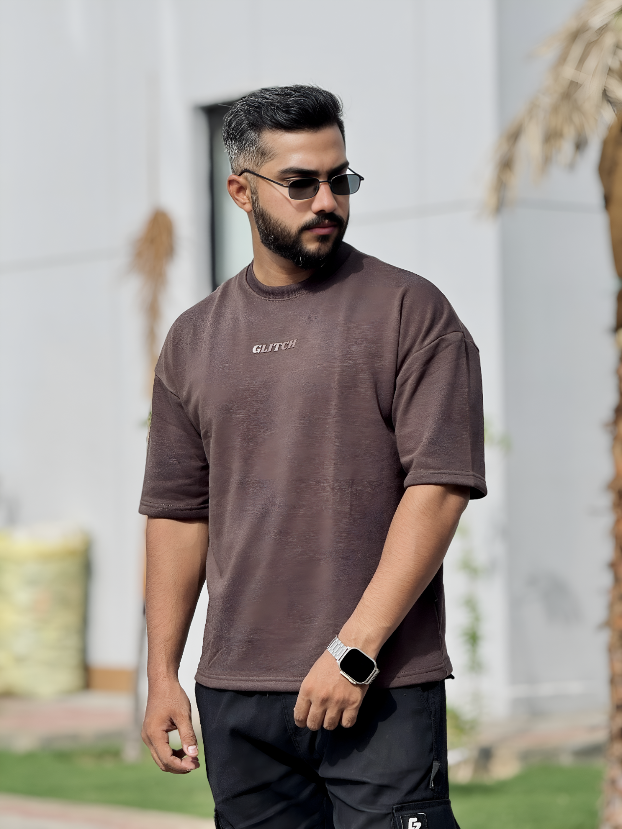Mocha Brown Essential Oversized Tee