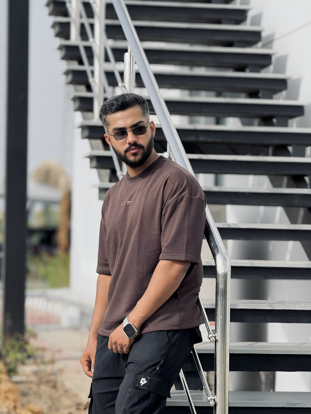 Mocha Brown Essential Oversized Tee