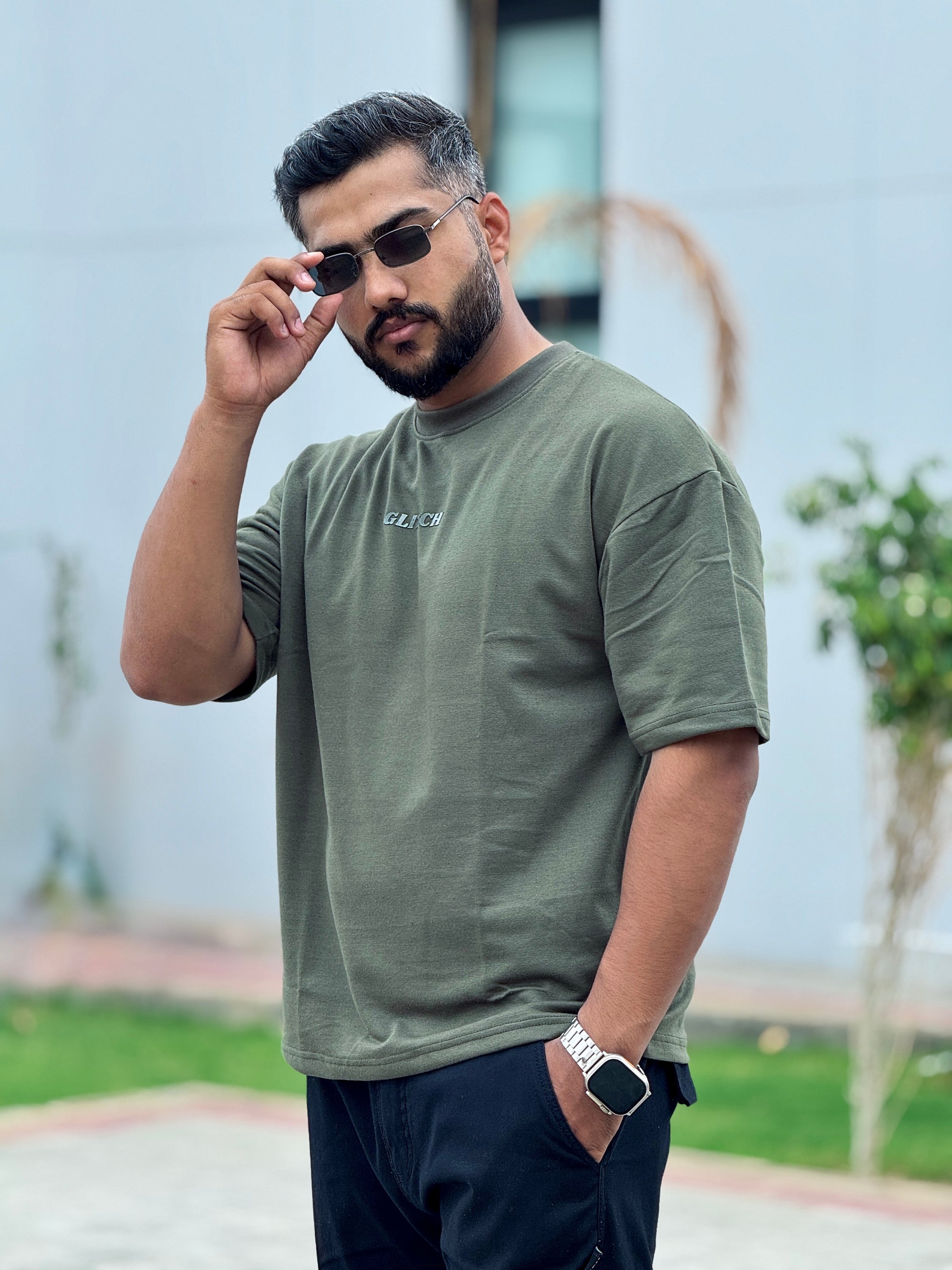 Olive Green Essential Oversized Tee