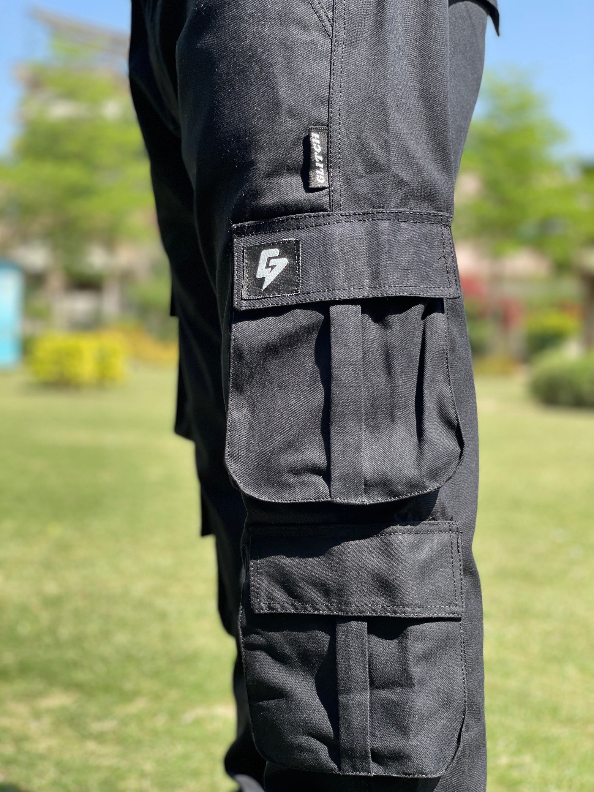 Black 8 Pocket Straight Cargo Pants