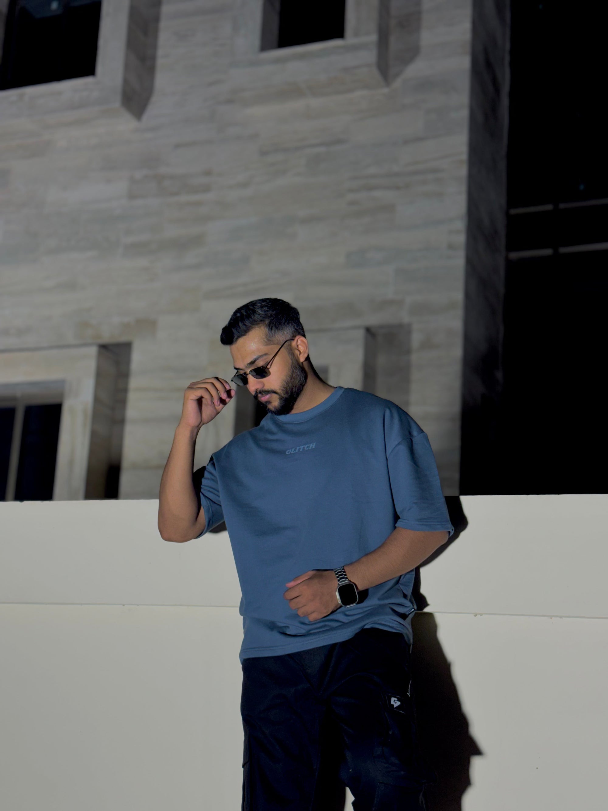 Slate Blue Essential Oversized Tee