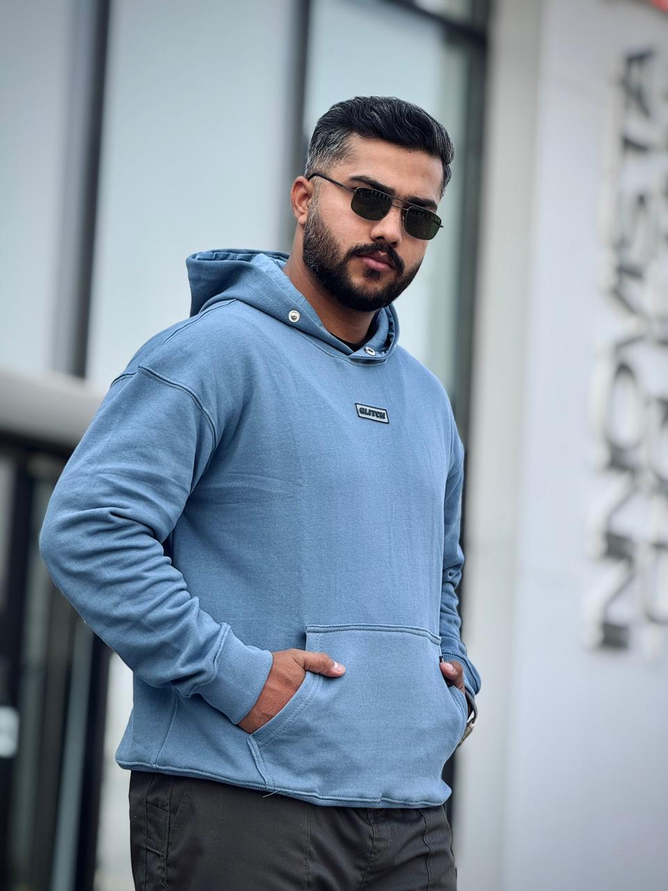 Slate Blue Oversized Essential Hoodie