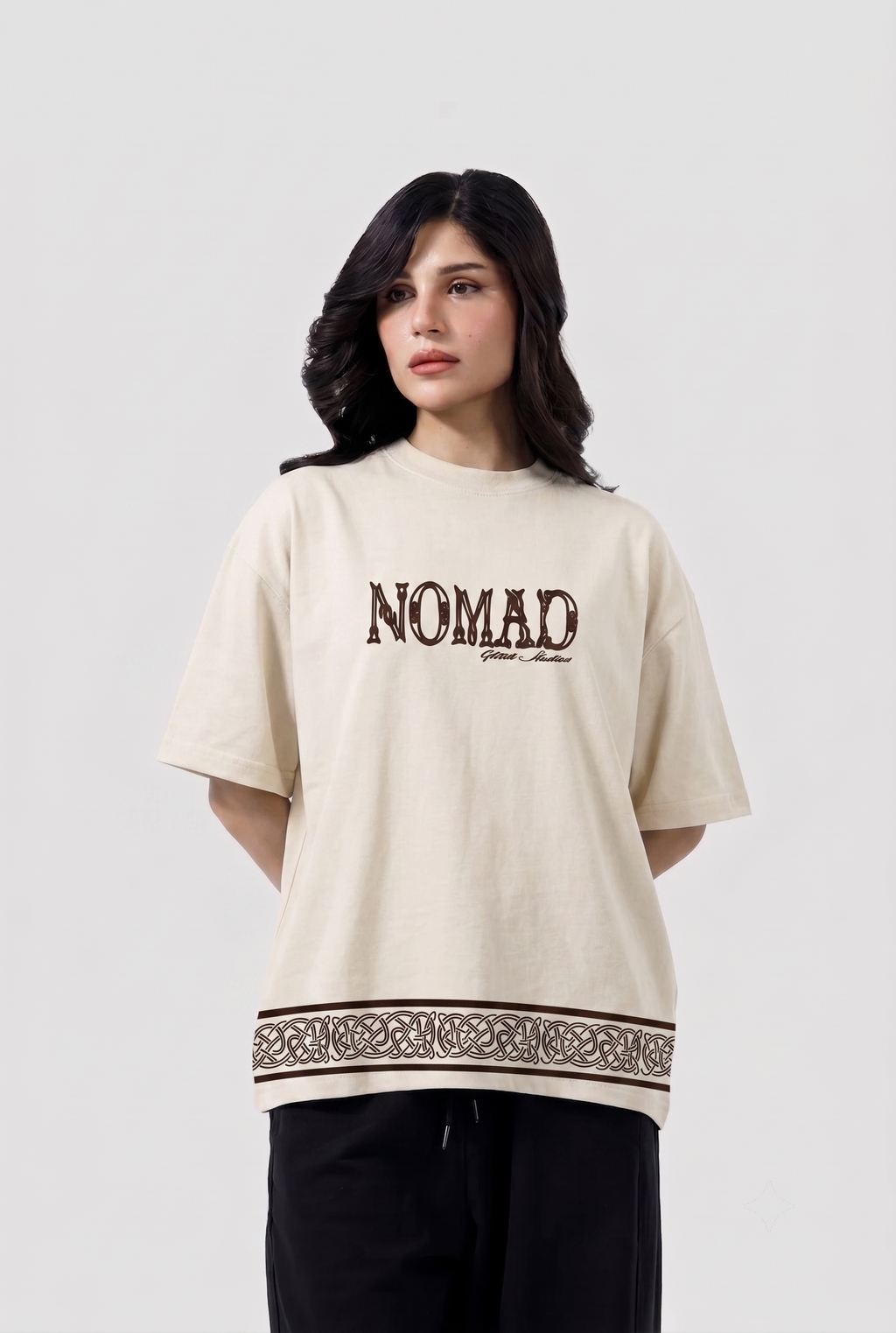 'NOMAD' Graphic Oversized Tee