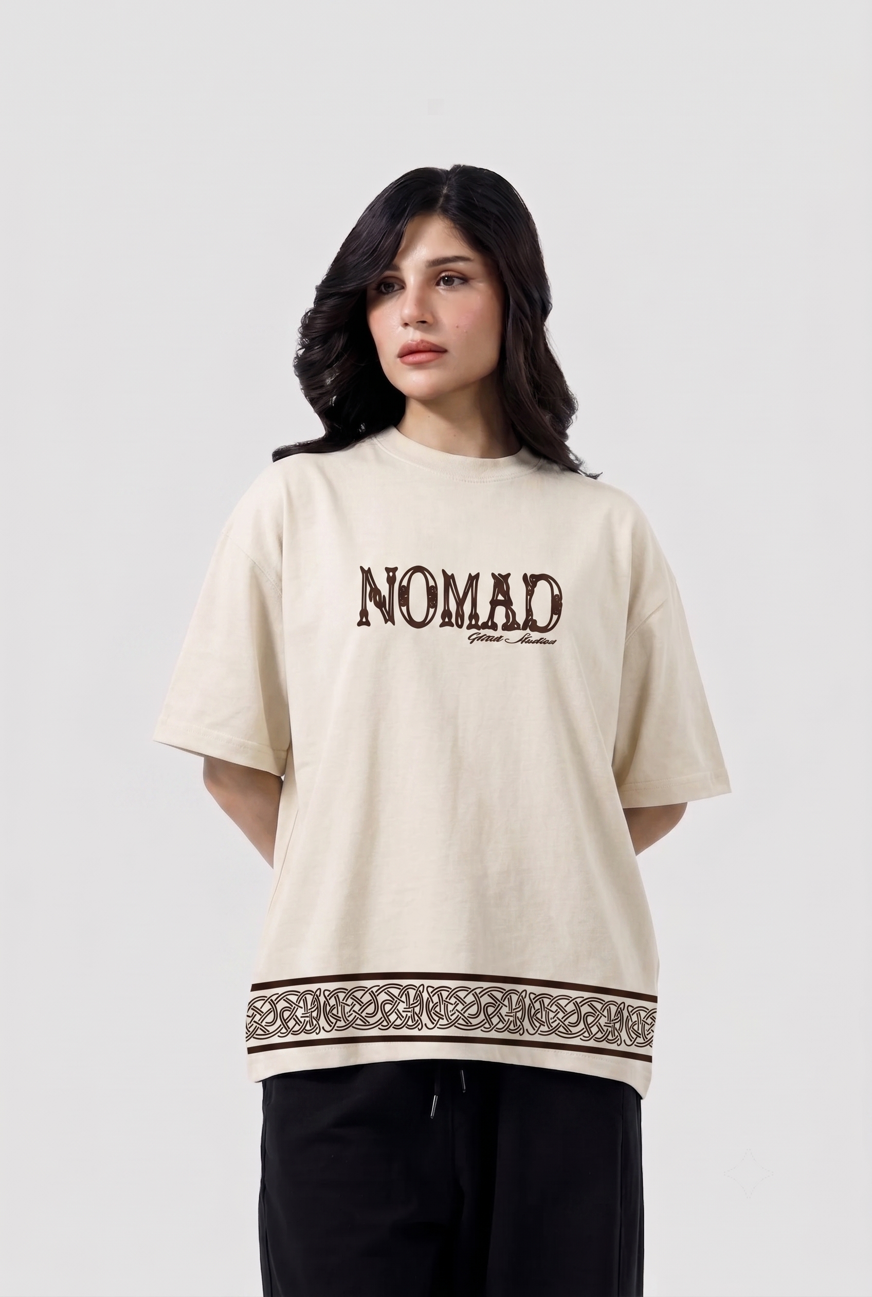 'NOMAD' Graphic Oversized Tee