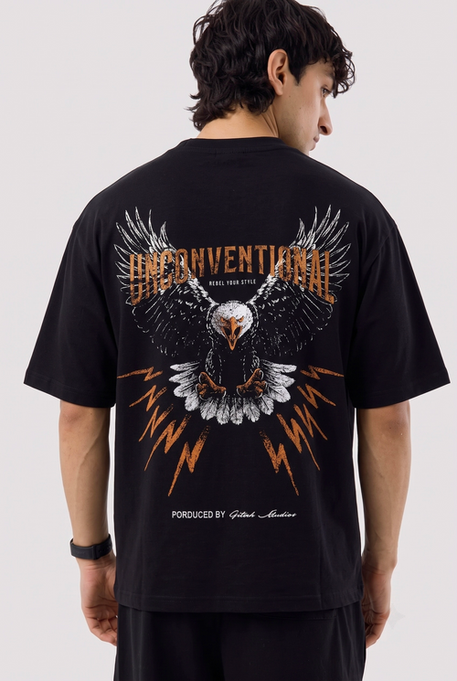 'UNCONVENTIONAL' Graphic Oversized Tee