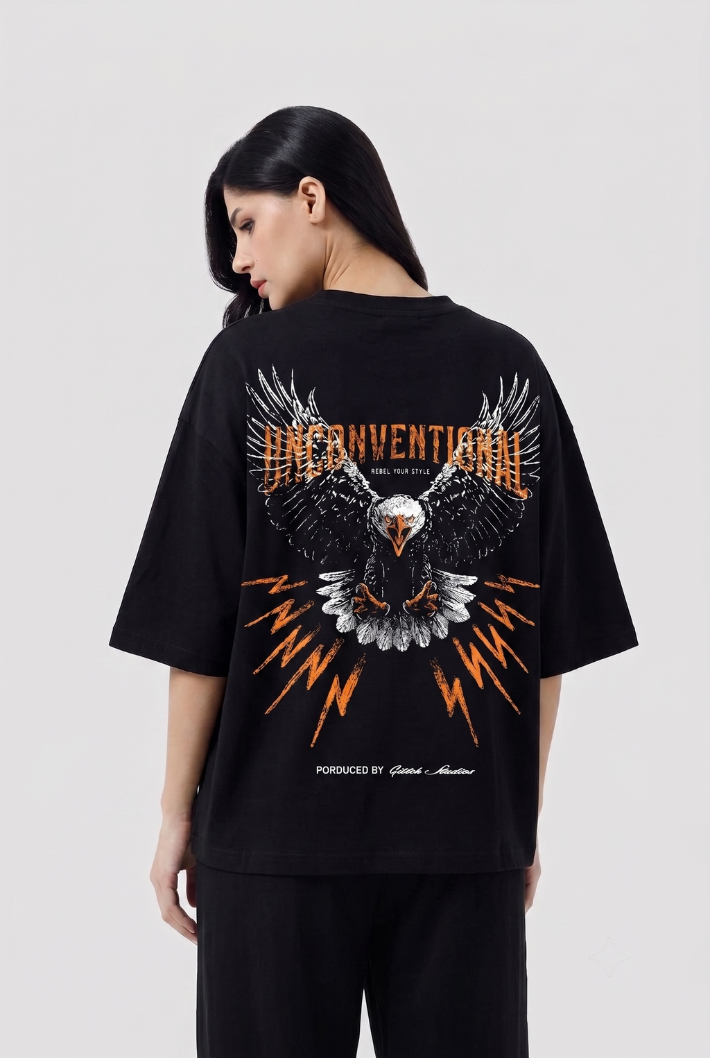 'UNCONVENTIONAL' Graphic Oversized Tee