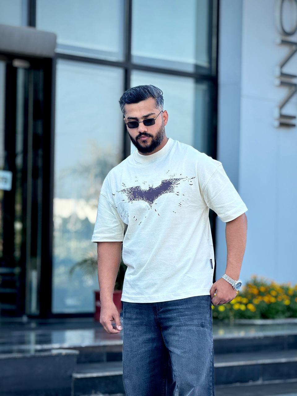 Batman Off-White Oversized Tee