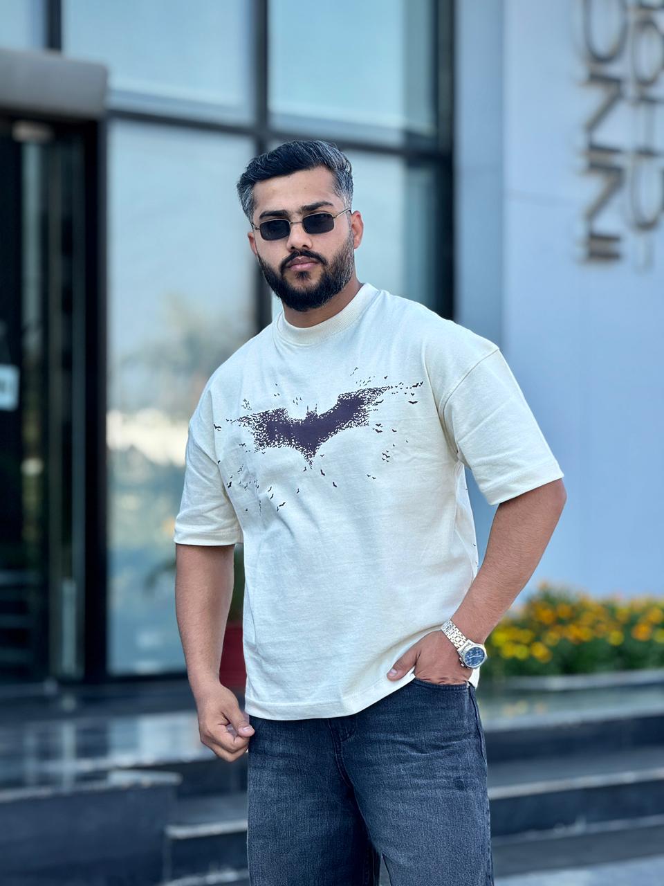 Batman Off-White Oversized Tee